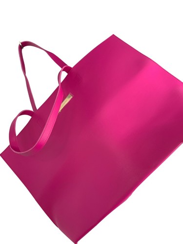 New Vince Camuto Pink Fuscia Tote Bag With Gold Logo & Magnetic Closure Snap - Picture 12 of 13