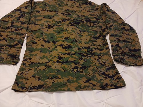 USMC Shirt Blouse Small X Short Woodland Marpat Camouflage American Apparel Nice - Picture 12 of 15