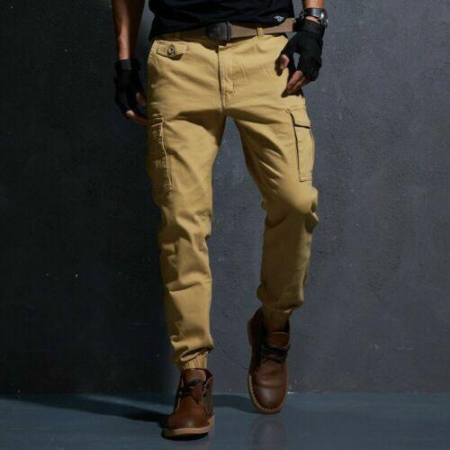 Herren Baumwolle Cargohose Mode Hose Tasche Klettern Militär Slim Fit - Bild 1 von 14