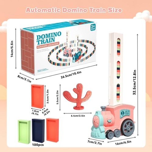 Domino Train Toy Set for Kids 120 Pcs Automatic Dominoes Blocks Birthday Gift 3+ - Picture 15 of 20
