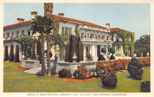 California Postcards     Henry E. Huntington Library & Art Gallery San Marino CA - Foto 1 di 2