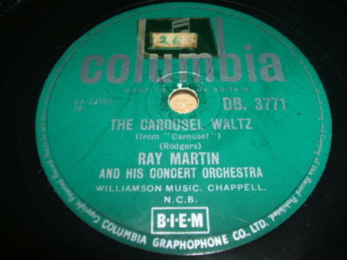 78rpm Columbia DB3771 - Ray Martin - Port Au Prince / The Carousel Waltz - Bild 2 von 2