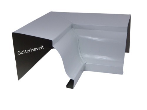 1 - Aluminium 6 Zoll - Zoll Dachrinne Innen Box Gehrung Farbe Weiß - Bild 4 von 4