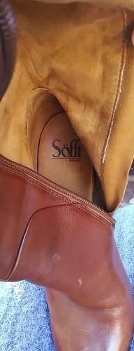 Sofft #1417140 CBHF13 4" Heel Knee High Brown Leather Boots womens size 8.5 - Picture 11 of 12