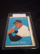1961 TOPPS #482 WILLIE MAYS MVP VG