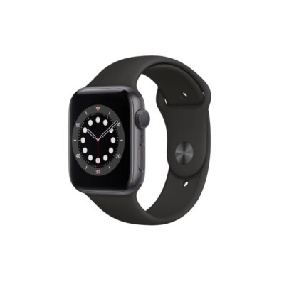 Apple Watch Series 6 44mm Space Gray Aluminum Case with Black