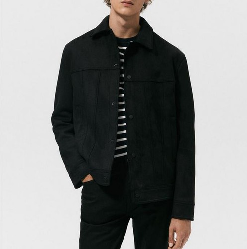 Herren Abendland Revers Freizeit Jacke Mantel Langarm Reißverschluss Tasche Oberbekleidung Tops - Bild 14 von 25