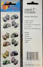 12 packages of Prismatic Panda Stickers, "Great 7" Sticker Designs, PPZ1501