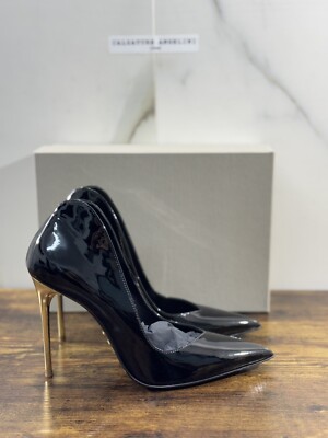 Sergio Levantesi Zapatos de Salón Mujer Lian Cuero Negro Made IN