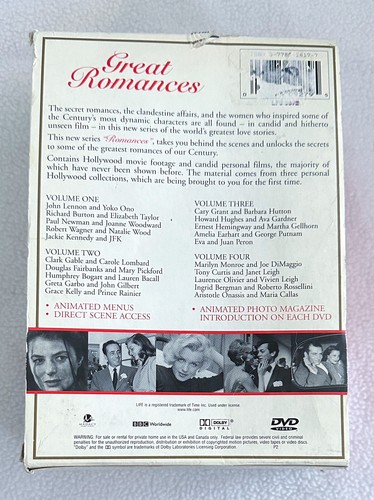 4 DVD SET Life Magazine Great Romances Marilyn Monroe JFK John Lennon & Photo Bk - Picture 10 of 17