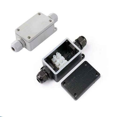 CAJA DE CONEXIONES EXTERIOR IMPERMEABLE IP68 ESTUCHE CONECTOR DE CABLE ELÉCTRICO 2 3 4 VÍAS - Imagen 2 de 10