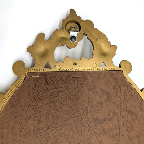 Espejo de pared y estante barroco dorado siroco años 70 de colección 2327 Hollywood Regency-DEFECTOS - Imagen 7 de 11