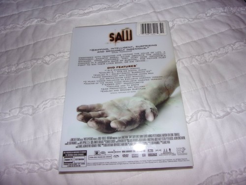 Saw (DVD, 2005, Widescreen) Cary Elwes, Leigh Whannell , Horror - Imagen 2 de 3