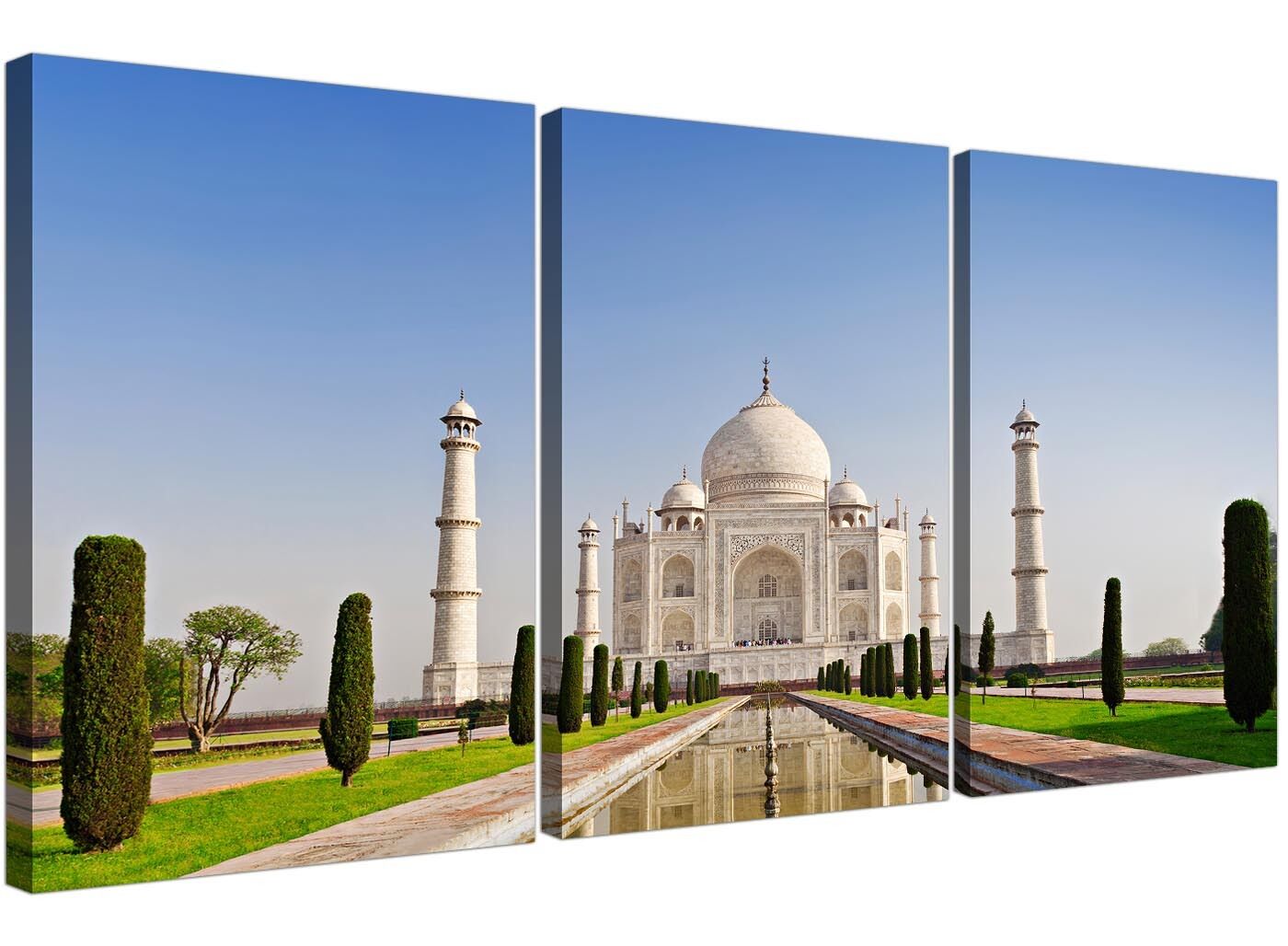 The Taj Mahal - Landscape Canvas Multi Set of 3 - 125cm Wide - 3203 Tania wysoka jakość