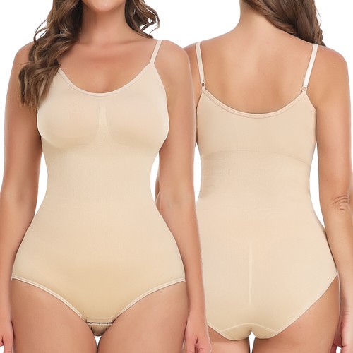 Shapewear Bodysuit Women's Tummy Control Seamless Snatched Slimming Body Shaper - Picture 15 of 61