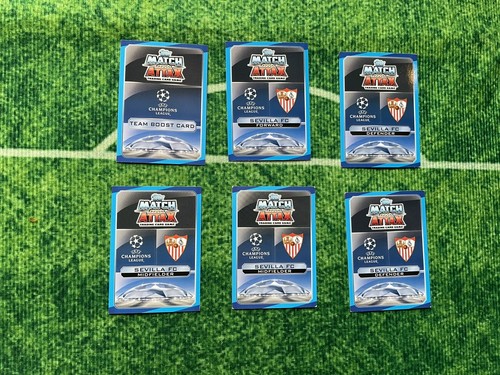6 Cards SEVILLA F.C. calcio MATCH ATTAX TOPPS Champions League 2016 2017 - Imagen 2 de 2