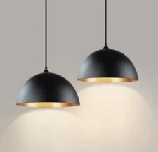 DLLT Industrial Pendant Light Fixture, Farmhouse Decor Adjustable Metal Lamp P6