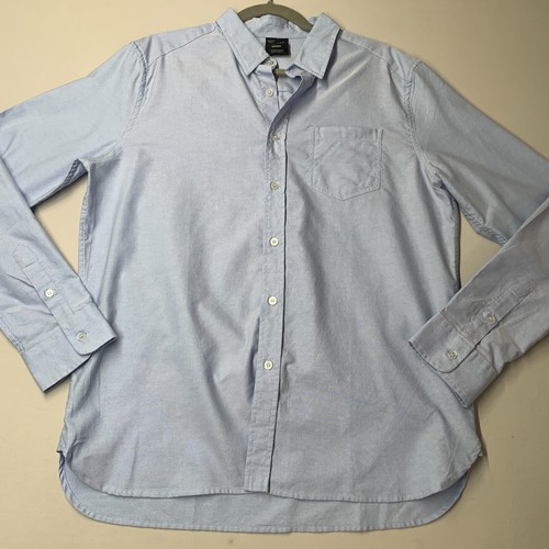 Oakley Shirt Men M Blue Long Sleeve Button Front Pocket Casual Custom Fit Adult - Picture 3 of 12