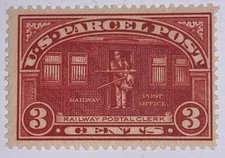 Travelstamps: 1912-13 U.S. STAMP PARCEL POST Q3 Railway Clerk 3cent MNH OG
