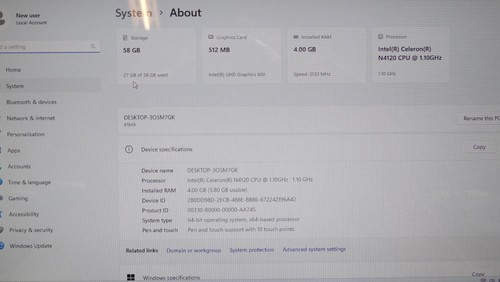 Cheap Lenovo 300e 2nd Gen 81M9 11.6" Windows 11 Tablet Laptop. 64gb eMMC - Afbeelding 5 van 11