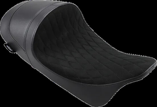 DS Black Suede Diamond Forward Low Solo Seat for Road King Special