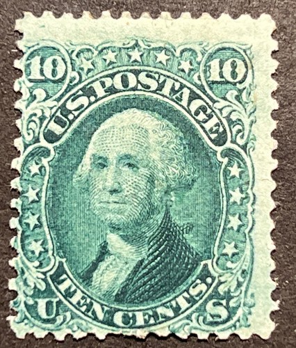 Travelstamps: US Stamps Scott #68 - 10 Cent Washington Mint OG H - Picture 5 of 5