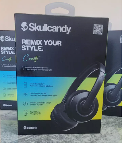 Skullcandy Cassette Inalámbrico Sobre la Oreja Auriculares Bluetooth Con Micrófono - Negros - Imagen 8 de 10