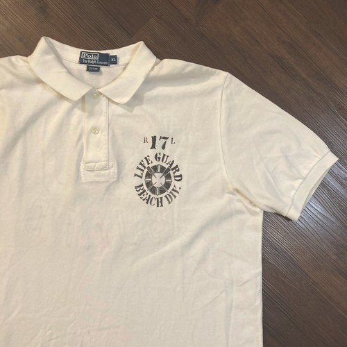 Vintage Polo Ralph Lauren Shirt Herren XL weiß Life Guard kurzärmelig Preppy - Bild 6 von 15
