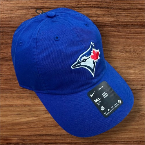 Toronto Blue Jays Nike Club Cap Royal Team Logo M/L Strapback White Swoosh Hat - Picture 2 of 9