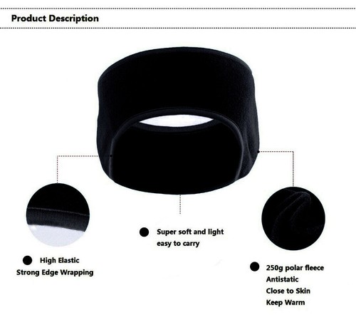 Winter Fleece Ear Warmers Muffs Headband for Men Women Kids Ski Running Cycling - Picture 11 of 26