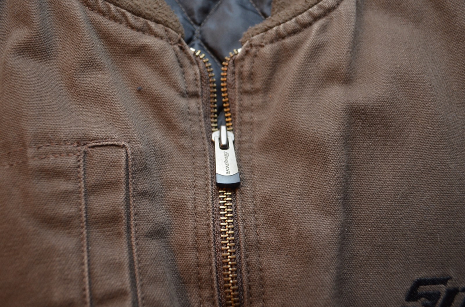 Snapon Tools Jacket Mens XL Brown Full Zip Barn Workwear Mechanic eBay