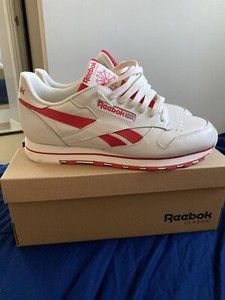 reebok red classic leather mu trainers