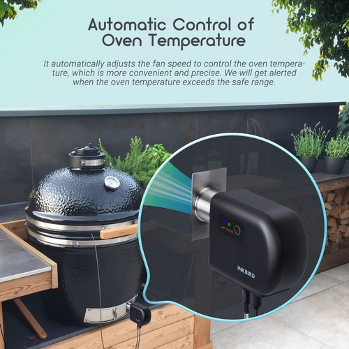 INKBIRD Grillgebläse Wi-Fi Bluetooth BBQ Smoker Controller Temperaturüberwachung - Bild 4 von 10