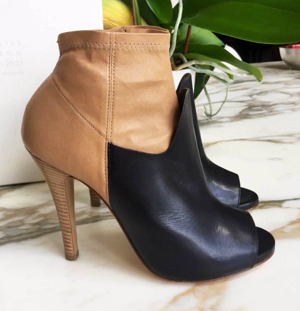maison martin margiela open toe booties