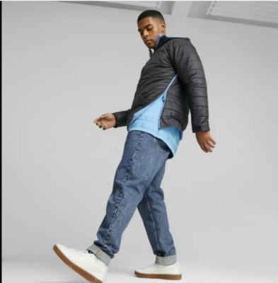 Puma Manchester City 1/4 Zip Reversible Padded Jacket Men's Size M