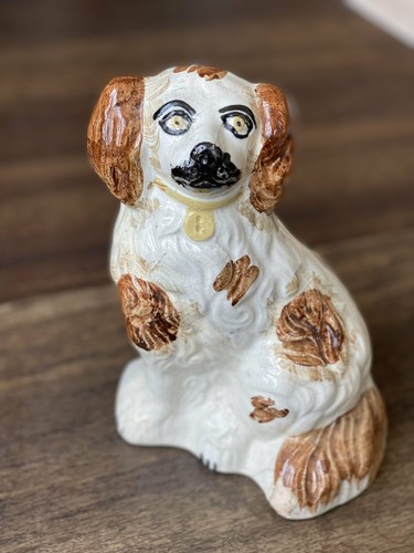 19th Century brown and cream Staffy dog - Picture 9 of 10