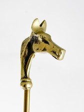 Vintage Horsehead Shoe Horn - Brass - 19" Equestrian CBK Retro