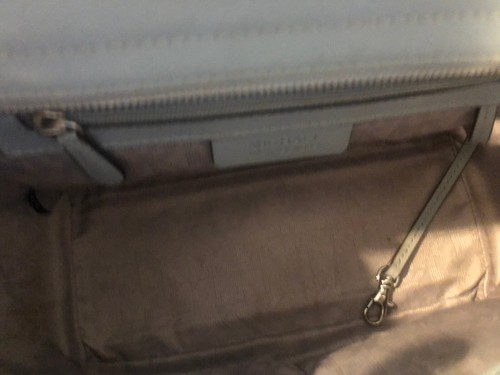 Michael Kors Top Zip Selma Medium Satchel Dusty Blue/Silver ~Designer Blue! - Picture 2 of 3