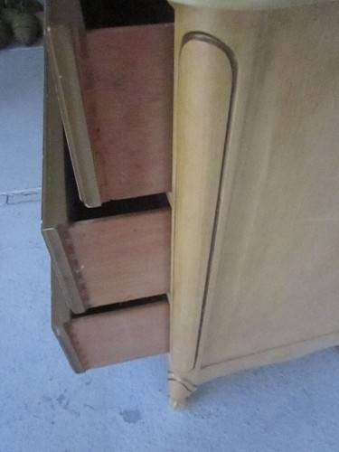 Vintage French Provincial Wood 6 Drawer By Henry Link Pale Yellow Shipping Extra - Picture 11 of 18