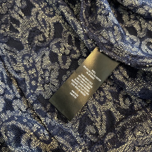 Jessica Howard Jacket Women 24W Blue Lace Round Neck Hook Eye Closure Poly Blend - Picture 7 of 13