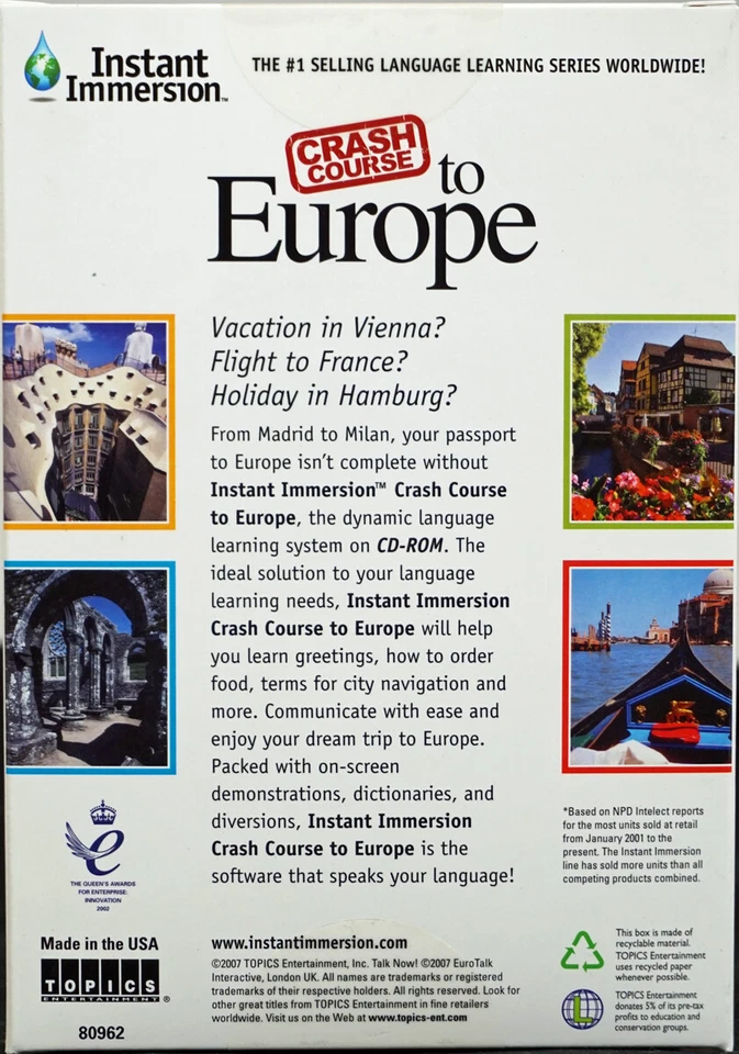 European Travel for Beginners -  Language Learning Software for Spanish French - Image 3 of 3