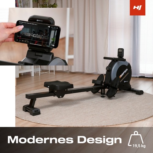 Hop-Sport Rudergerät für zuhause Aspen, Magnetbremssystem Rudermaschine - Bild 6 von 11