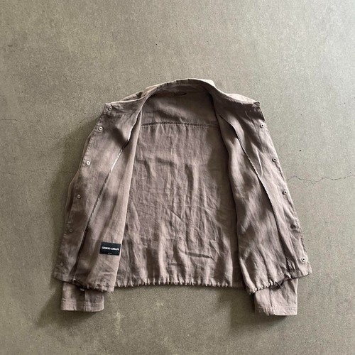 GIORGIO ARMANI One Pocket Blouson Jacket Size 54 Light Brown Men's - Picture 4 of 9