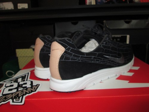 SALE NIKE MAYFLY LEATHER PREMIUM BLACK 816548 003 SZ 8-13 NEW DARK GREY LINEN - Picture 3 of 3