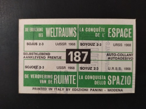 FIGURINA LA CONQUISTA DELLO SPAZIO PANINI 1973 n. 187 NUOVA MAI ATTACCATA - Imagen 2 de 2