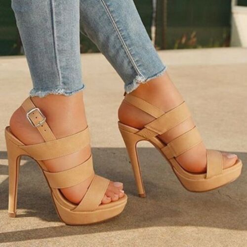 estaño Percepción verano Sandalias para mujer Stiletto de tacón alto con correa al tobillo señora punta de peep fiesta graduación zapatos | eBay estaño Percepción verano Sandalias para mujer Stiletto de tacón alto con correa al tobillo señora punta de peep fiesta graduación zapatos | eBay