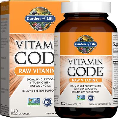Garden of Life Raw Vitamin Code C, 120 Vegan 120 Count (Pack 1) 