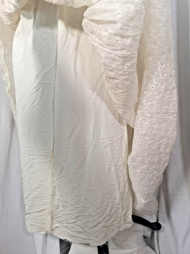 1950s Vintage Wedding Dress Tea Length Eyelet Floral Keyhole Swing Peter Pan - Picture 10 of 10