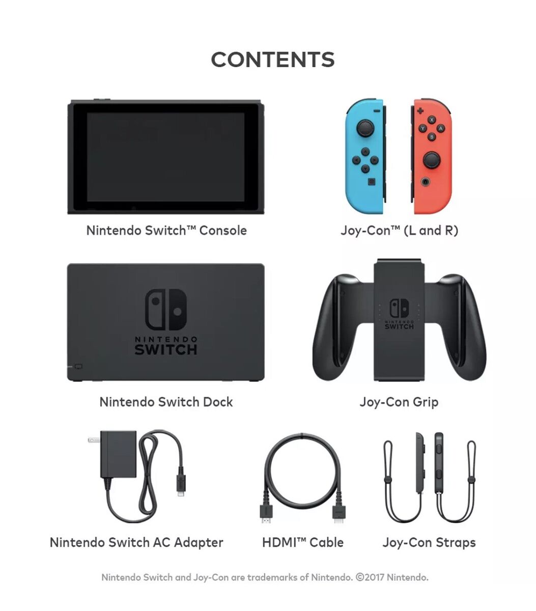 Unpatched Nintendo Switch Red Blue Console In Box Launch Unpatched Nintendo Switch Red Blue Console In Box Launch