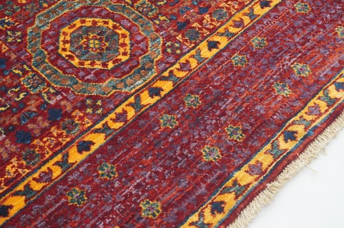 3 x 5 ft Pink Mamluk Afghan Hand Knotted Wool Medallion Area Rug - Picture 7 of 17